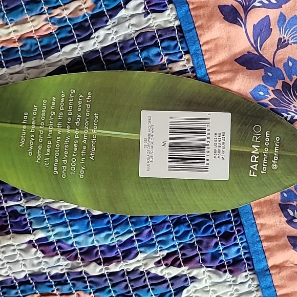 Farm Rio Foliage Printed Tiered Cotton Midi Dress - Picture 12 of 15